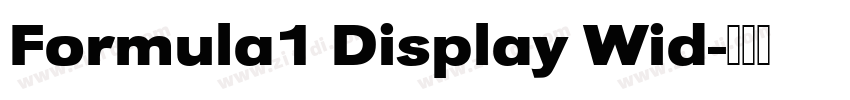 Formula1 Display Wid字体转换